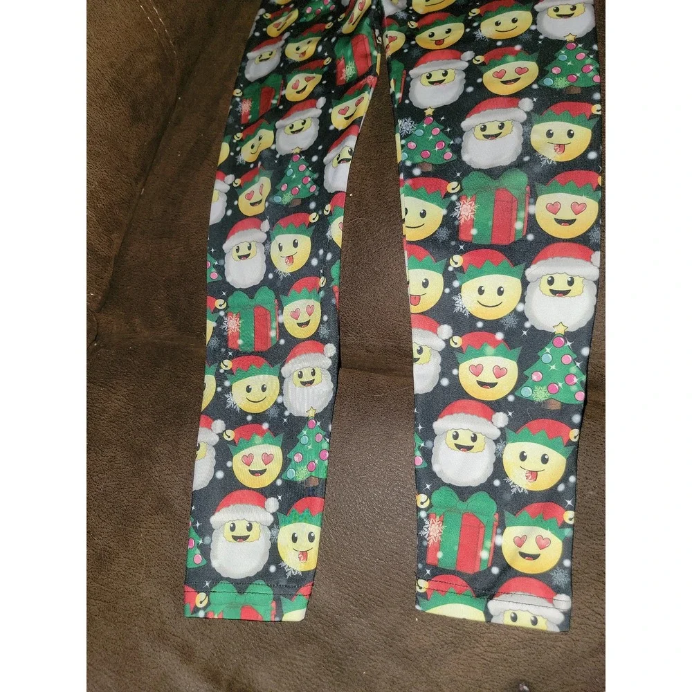 Justice holiday Christmas elfie selfie emoji top and leggings size 10‎